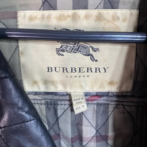 Vintage Burberry Leather Jacket - Picture 5 of 10